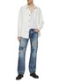 模特儿示范图 - 点击放大 - WASHI - Mitsumata Kyuma Patchwork Flared Jeans