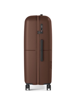 细节 –点击放大 - JULY - Checked Plus Light Suitcase — Dark Brown