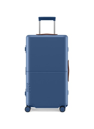 Main View - 点击放大 - JULY - Checked Trunk Suitcase — French Blue