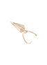 细节 - 点击放大 - MÉTIER BY TOMFOOLERY - Point Crystal 9K Gold Long Pendulum Large Oval Clicker Hoop Single Earring