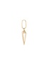 首图 - 点击放大 - MÉTIER BY TOMFOOLERY - Point Crystal 9K Gold Long Pendulum Large Oval Clicker Hoop Single Earring