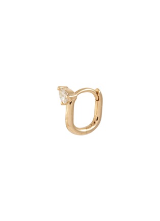 首图 - 点击放大 - MÉTIER BY TOMFOOLERY - Diamond Date 9K Gold Diamond Single Huggie Earring — Right