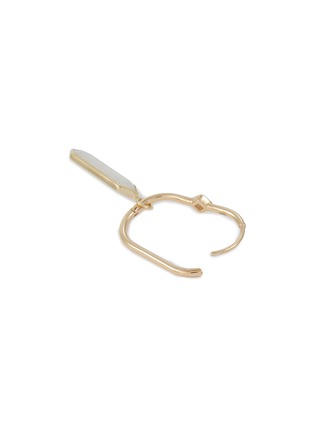 细节 - 点击放大 - MÉTIER BY TOMFOOLERY - Hexa 9K Gold Moonstone Single Hoop Earring