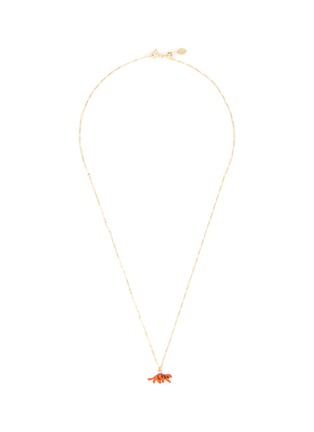 首图 - 点击放大 - MÉTIER BY TOMFOOLERY - Enamel Espirit 9k Gold Tiger Plaque Necklace