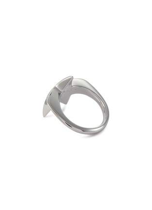 细节 - 点击放大 - NUMBERING - Rhodium Plated Sterling Silver Star Signet Ring