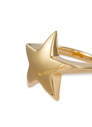 细节 - 点击放大 - NUMBERING - 14k Gold Plated Sterling Silver Star Signet Ring