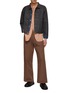 模特儿示范图 - 点击放大 - TAIGA TAKAHASHI - 1920's Contrasting Topstitch Denim Jacket