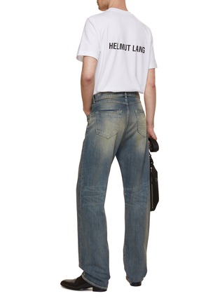 模特儿示范图 - 点击放大 - HELMUT LANG - Logo Back Cotton Jersey T-Shirt