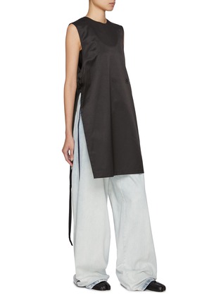 细节 - 点击放大 - MM6 MAISON MARGIELA - 无袖绉领上衣