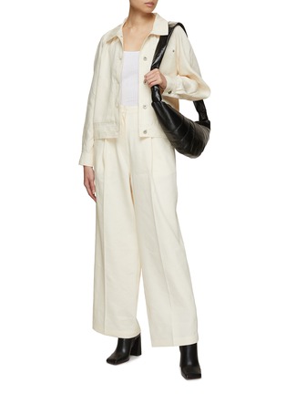 模特儿示范图 - 点击放大 - THE LOOM - Recycled Linen Blend Straight Leg Pants