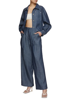 模特儿示范图 - 点击放大 - THE LOOM - Recycled Linen Button Up Jacket
