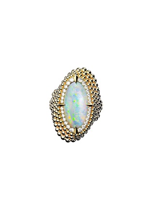 首图 - 点击放大 - MING SONG HAUTE JOAILLERIE - Galaxy Selva 14K Gold Diamond Opal Ring — HK 13