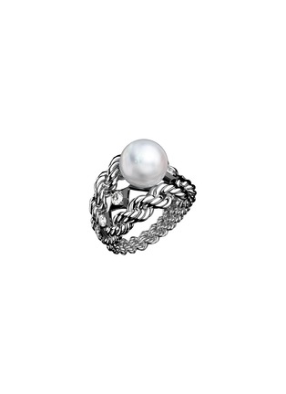 首图 - 点击放大 - MING SONG HAUTE JOAILLERIE - Galaxy Selva 14K Gold Diamond Pearl Enamel Ring