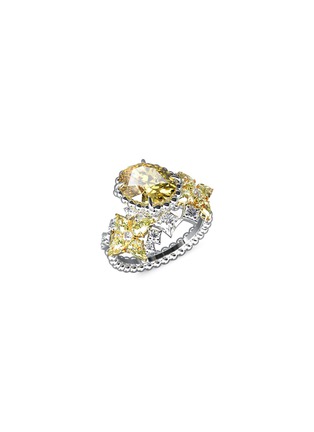首图 - 点击放大 - MING SONG HAUTE JOAILLERIE - Galaxy Selva 14K Gold Diamond Aquamarine Ring — HK 12