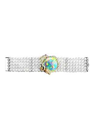 首图 - 点击放大 - MING SONG HAUTE JOAILLERIE - Galaxy Selva 14K Gold Diamond Opal Pearl Ruby Bracelet