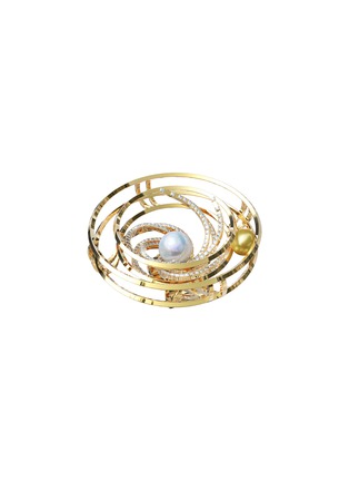首图 - 点击放大 - MING SONG HAUTE JOAILLERIE - Galaxy Selva 14K Gold Diamond Pearl Ring — HK 13