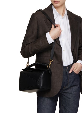 模特儿示范图 - 点击放大 - LOEWE - Small Puzzle Leather Bag
