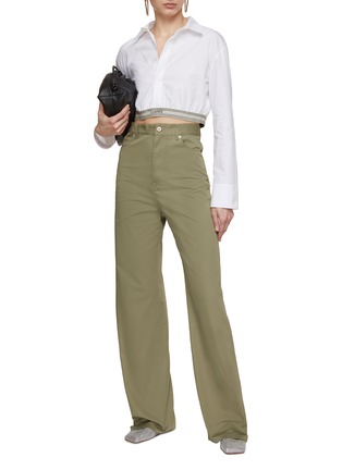 模特儿示范图 - 点击放大 - LOEWE - 高腰直筒长裤