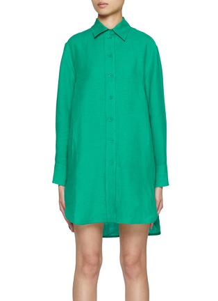 首图 - 点击放大 - ERES - Spread Collar Shirt Dress