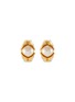 首图 - 点击放大 - LANE CRAWFORD VINTAGE ACCESSORIES - Vogue Bijoux Gold Tone Faux Pearl Earrings