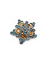 细节 - 点击放大 - LANE CRAWFORD VINTAGE ACCESSORIES - Barclay Gold Tone Blue Diamante Brooch