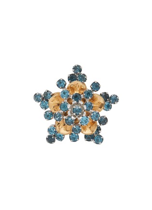 首图 - 点击放大 - LANE CRAWFORD VINTAGE ACCESSORIES - Barclay Gold Tone Blue Diamante Brooch