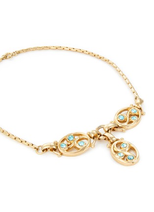 细节 - 点击放大 - LANE CRAWFORD VINTAGE ACCESSORIES - Unsigned Gold Tone Diamante Necklace