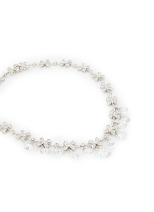 细节 - 点击放大 - LANE CRAWFORD VINTAGE ACCESSORIES - Joan Rivers Silver Tone Diamante Crystals Necklace