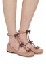 模特儿示范图 - 点击放大 - RENÉ CAOVILLA - 蝴蝶结芭蕾舞平底鞋