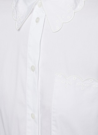  - MARELLA - Belted Broderie Anglaise Hem Shirt Dress