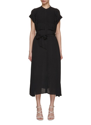 首图 - 点击放大 - MARELLA - Fringe Detail Belted Midi Dress