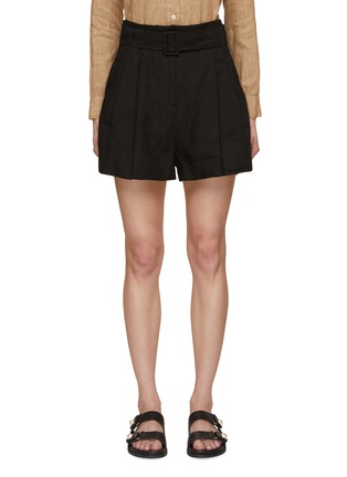 首图 - 点击放大 - MARELLA - Belted Linen Shorts