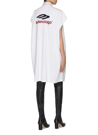 背面 - 点击放大 - BALENCIAGA - 拼接飞袖连衣裙