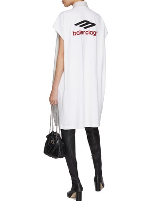 模特儿示范图 - 点击放大 - BALENCIAGA - 拼接飞袖连衣裙