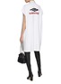模特儿示范图 - 点击放大 - BALENCIAGA - 拼接飞袖连衣裙