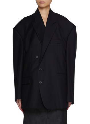 首图 - 点击放大 - BALENCIAGA - 阔肩非对称西装外套
