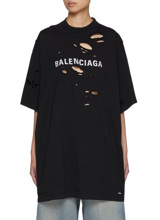 首图 - 点击放大 - BALENCIAGA - 破洞长款 T 恤