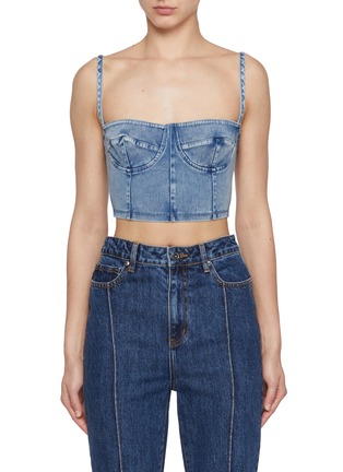 首图 - 点击放大 - GOOD AMERICAN - Sculpt Denim Bustier