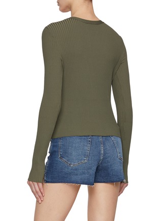 背面 - 点击放大 - GOOD AMERICAN - Shine Rib V-Neck Cardigan