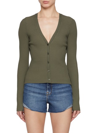 首图 - 点击放大 - GOOD AMERICAN - Shine Rib V-Neck Cardigan
