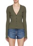首图 - 点击放大 - GOOD AMERICAN - Shine Rib V-Neck Cardigan