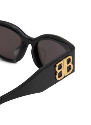 细节 - 点击放大 - BALENCIAGA - Logo Round Acetate Sunglasses