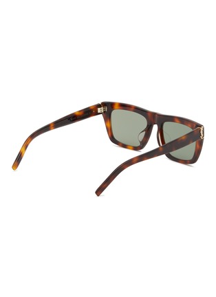模特儿示范图 - 点击放大 - SAINT LAURENT - Tortoiseshell-effect Acetate Geometric Sunglasses