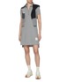 模特儿示范图 - 点击放大 - THOM BROWNE - Stripe Trim Cotton Polo Dress