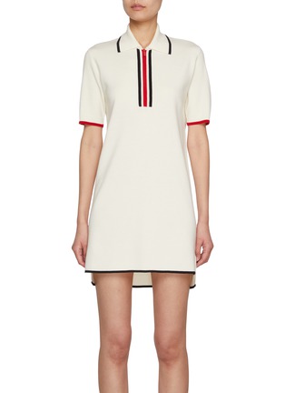 首图 - 点击放大 - THOM BROWNE - 撞色饰边 POLO 连衣裙