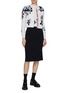 模特儿示范图 - 点击放大 - THOM BROWNE - 玫瑰提花羊绒开衫