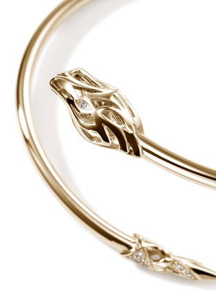 细节 - 点击放大 - JOHN HARDY - Naga 14K Gold Diamond Slim Cuff — Size M