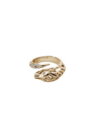 首图 - 点击放大 - JOHN HARDY - Naga 14K Gold Diamond Bypass Ring — Size 6