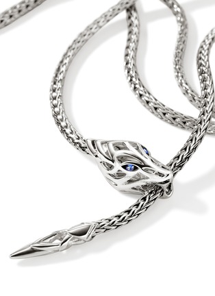 细节 - 点击放大 - JOHN HARDY - Naga Sterling Silver Diamond Triple Wrap Chain Bracelet — Size US