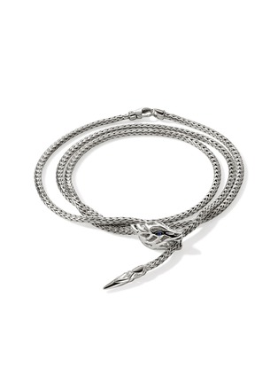 首图 - 点击放大 - JOHN HARDY - Naga Sterling Silver Diamond Triple Wrap Chain Bracelet — Size US